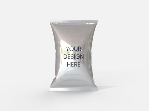 Plastic pillow pouch bag snack bag classic potato chips mockup 6
