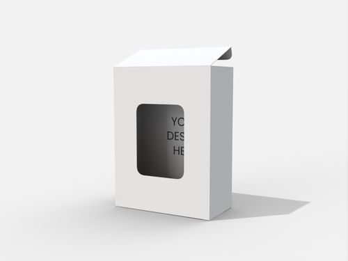 Window display boxes back open lock insert mockup 101513