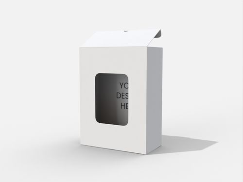 Back open boxes snap lock window display mockup 101515