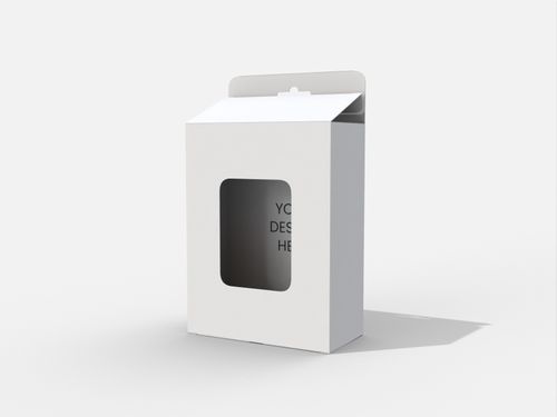Back open boxes hook window display mockup 101524