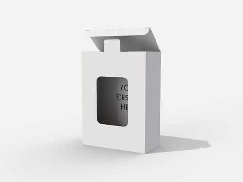 Tuck end boxes auto bottome snap lock window display mockup 102014
