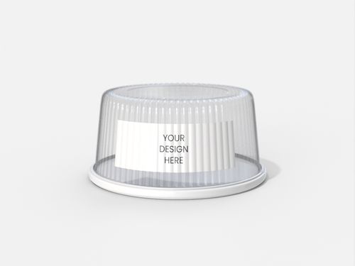 Cake box plastic transparent mockup 511460