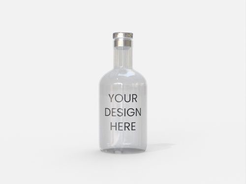 Glass wine bottle mockup 511921
