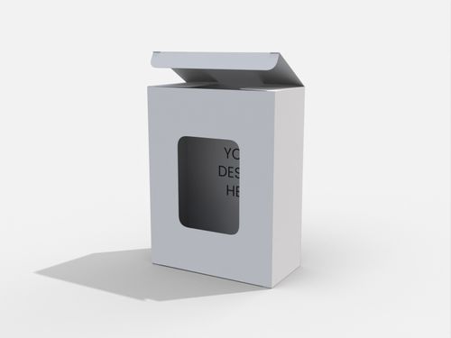 Back open boxes lock insert window display mockup 102613