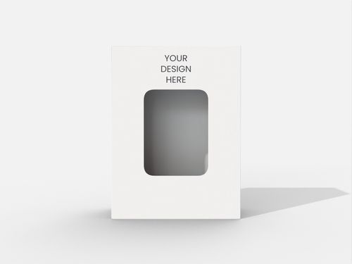 Back open boxes window display auto bottome snap lock mockup 103013