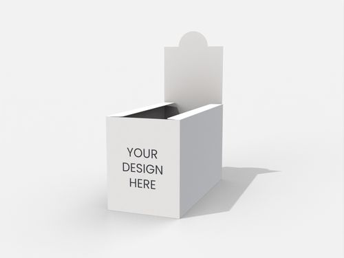 Circular backboard bottom display box mockup 171161