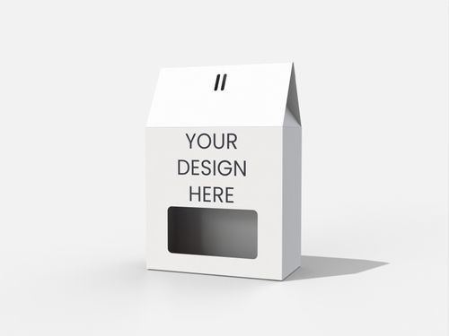 Tuck end box with window mockup 112045