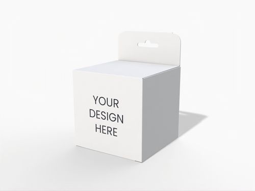 Square box with hang tab mockup 10002002