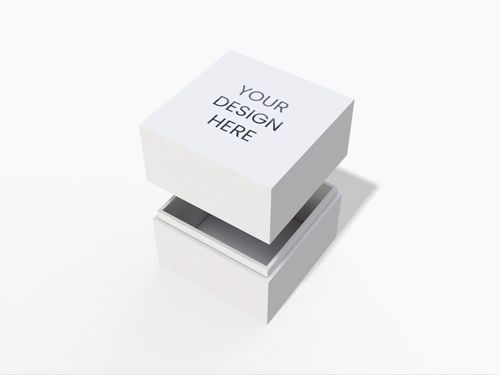 Open square gift box mockup 36018001