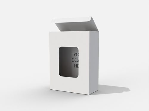 Auto lock bottom boxes window display tuck end mockup 105013