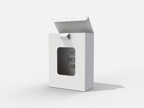 Tuck end boxes window display paper mockup 105017