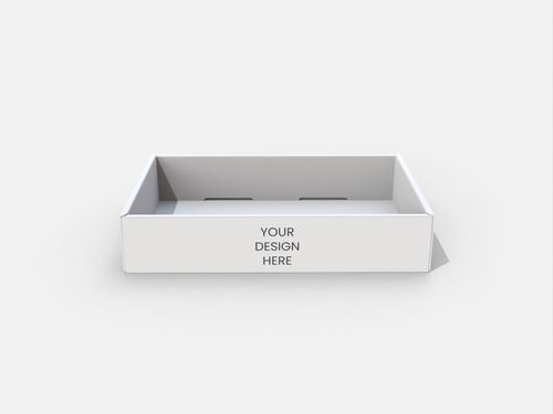 Tray boxes four sides interlocking bottom mockup 120730
