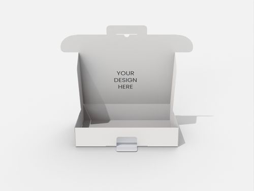 Mailer boxes security buckles flip top mockup 150013