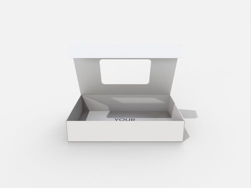 Flip top boxes window display mailer mockup 150041