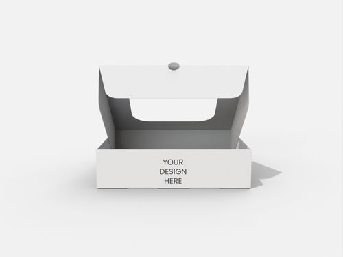 Flip top boxes pizza with window mockup 156211