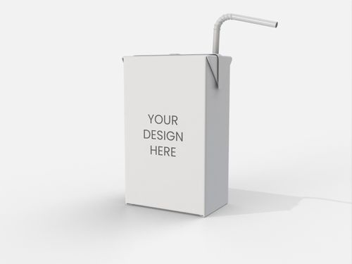 Juice box milk box paper mockup 603770